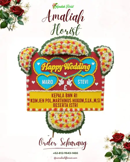 Papan Bunga Pernikahan Busungbiu
